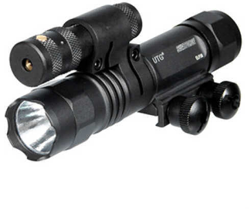 Leapers UTG LED Weapon Light With Mounting/Aiming Adjustable Red Laser Md: LTELP38